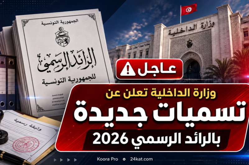 وزارة الداخلية تعلن عن تسميات جديدة بالرائد الرسمي لسنة 2026