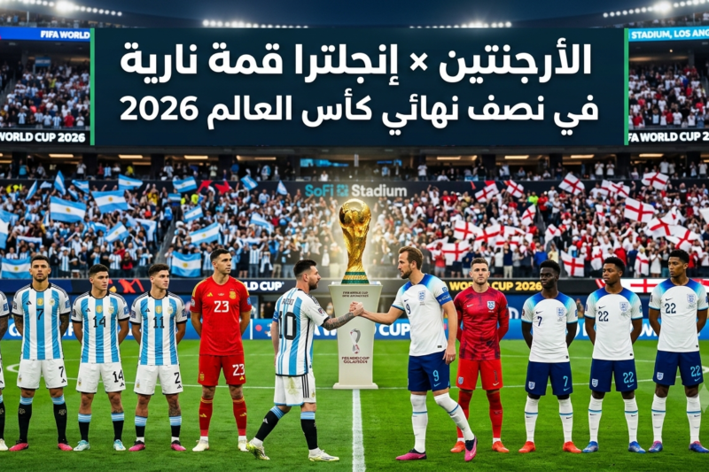 مباراة الأرجنتين و إنجلترا اليوم في كأس العالم 2026