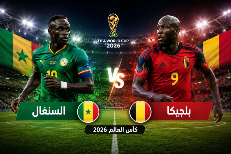 مباراة السنغال و بلجيكا اليوم في كأس العالم 2026