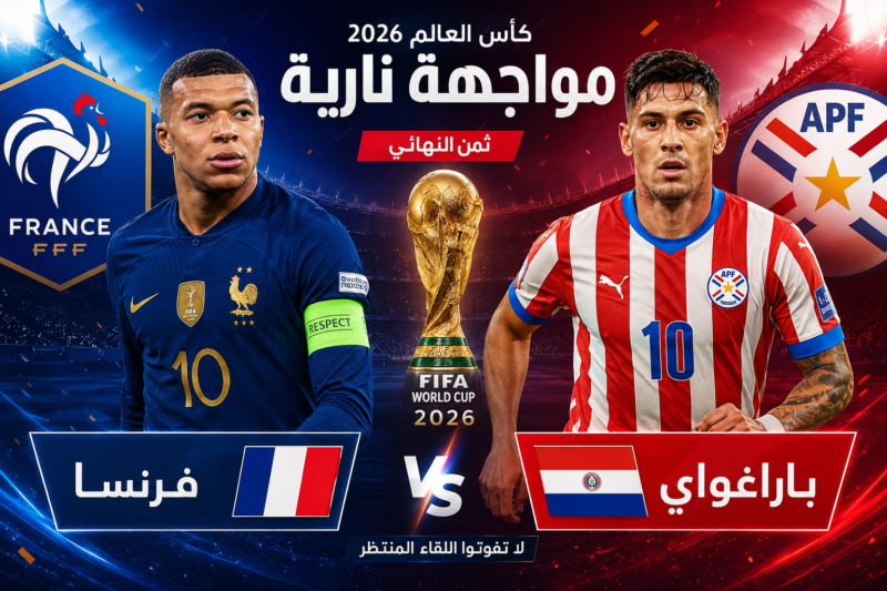 تفاصيل مباراة فرنسا و البراغواي اليوم في كأس العالم 2026