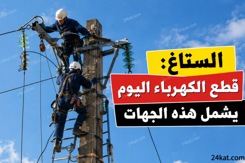 الستاغ: قطع الكهرباء اليوم يشمل هذه الجهات