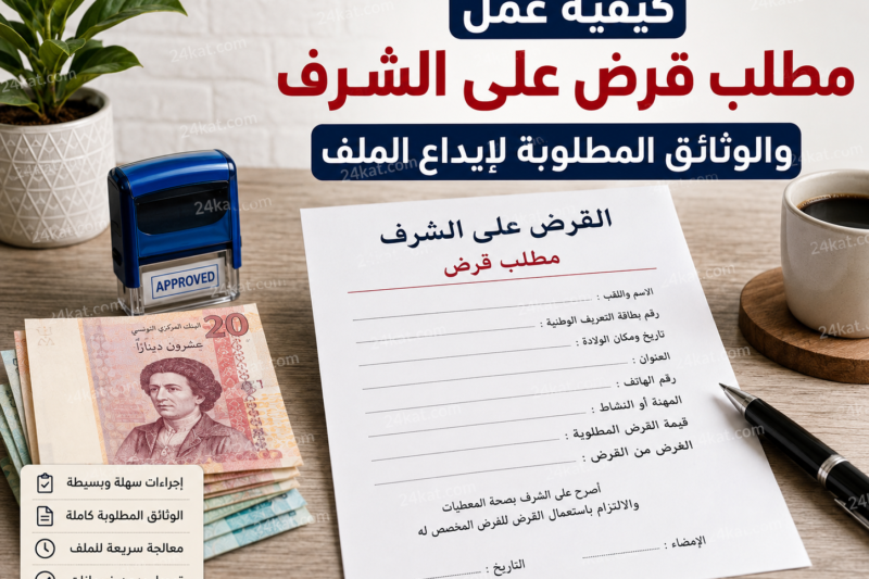 كيفية عمل مطلب قرض على الشرف والوثائق المطلوبة لإيداع الملف